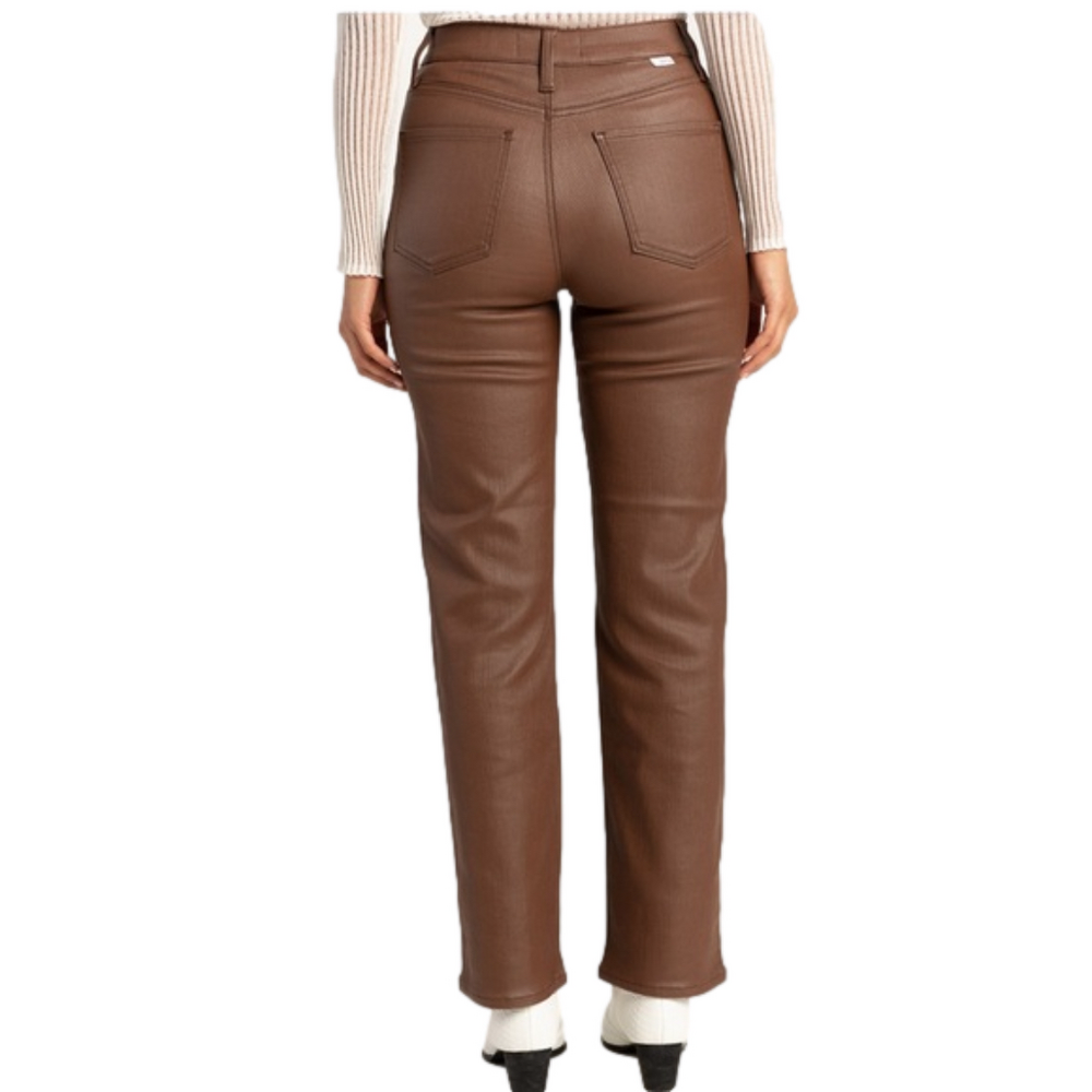 DAZE Sundaze coated jeans women’s size 31 high waisted, coated espresso NWT